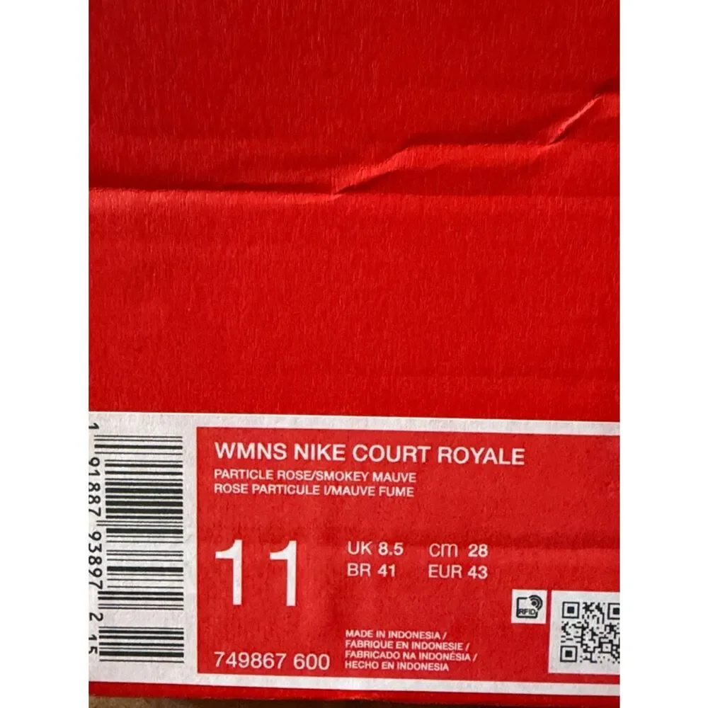Nike Court Royale Particle Rose 749867-600 Women’s Size 11